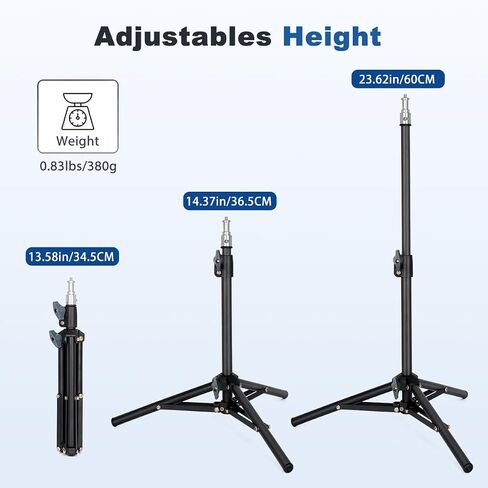 koolehaoda Mini Table Top Backlight Stand, Table Top Light Stand,Mobile Live Broadcast kit, 23.5" Light Stand for Photography Devices: Video Light Ring Light Phone Mount Webcam Mic Compact DSLR(Pink) in Saudi Arabia