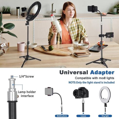 koolehaoda Mini Table Top Backlight Stand, Table Top Light Stand,Mobile Live Broadcast kit, 23.5" Light Stand for Photography Devices: Video Light Ring Light Phone Mount Webcam Mic Compact DSLR(Pink) in Saudi Arabia