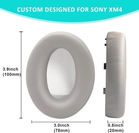 وسائد أذن WH-1000XM4، وسادة أذن بديلة لسماعات Sony WH-1000XM4 مع رغوة عازلة للضوضاء من جلد البروتين الناعم (أسود) in Kuwait