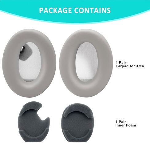 وسائد أذن WH-1000XM4، وسادة أذن بديلة لسماعات Sony WH-1000XM4 مع رغوة عازلة للضوضاء من جلد البروتين الناعم (أسود) in Kuwait
