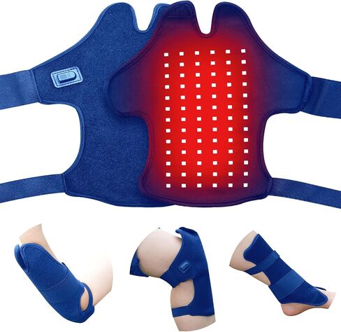 Multi-Functional Red Light Therapy Belt for Neck, Knee, Feet, Hands, etc. 660nm & 850nm Near-Infrared Light Therapy Wrap Devices with Heat for Body, Massager Mat for Pain Relief at Home in Saudi Arabia