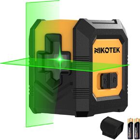 Laser Level with Tripod, Self-Leveling Green Beam Horizontal and Vertical Cross-Line Laser for Home Decoration Carrying Pouch, Battery Included