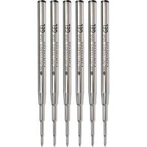 Monteverde Fine Gel Ballpoint Refill For Montblanc Gel Ballpoint Pens, 6/Pack, Blue/Black (M423BB)