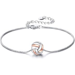 Soccer Bracelet 925s Sterling Silver Soccer Ball Bracelets Soccer Jewelry Gifts For Women Man Soccer Fans