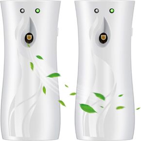 2 Pcs Automatic Air Freshener Spray Dispenser 10.2 oz ABS Plastic Automatic Fragrance Dispenser Standing or Wall Mounted Spray Dispenser for Home Shopping Malls Hotels Offices Bedrooms