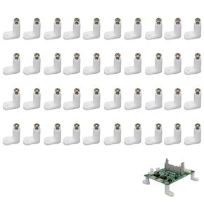80pcs Game Console Motherboard Plastic Feet, L Shape Type PCB Board Spacer Mounting Feet with Screws, for Arcade Gaming Circuit Board Accessories DIY Parts