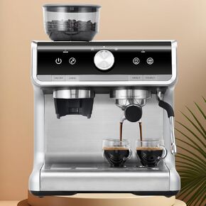 Espresso Maker 20 Bar Pressure，Barista Kit, for Latte, Cappuccino, and Macchiato，2.8L Water Tank,Stainless Steel Espresso Maker