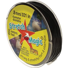 Stretch Magic Bead & Jewelry Cord - Strong & Stretchy, Easy to Knot - Clear Color - 0.7mm diameter - 100-meter (328 ft) spool - Elastic String for making beaded jewelry