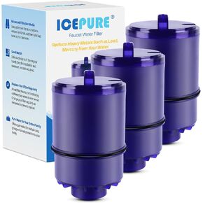 ICEPURE Faucet Water Filter Replacement for Pur® Plus RF9999® FM-2500V, FM-3700, RF3375, PFM400H PFM450S PFM150W PFM350V PUR-0A1 FM2500V FM-3700 for All PUR Faucet Filtration Systems, 6PACK