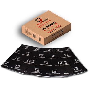 Soundskins 50 Mil Car Sound Deadening Mat 50 Sq Ft Kit - Butyl and Foil Automotive Sound Dampener - Reduce Vibrations, Insulate Heat, and Minimize Resonance