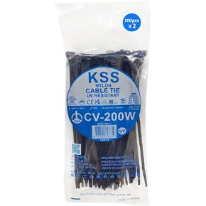 kss الرمز البريدي العلاقات في الهواء الطلق 200 حزمة العلاقات كبل الفيلكرو مقاومة للأشعة فوق البنفسجية 4 بوصة سوداء صغيرة التعادل يلتف مانعة لتسرب الماء ودائم zipties متعددة الأغراض العلاقات الرمز البريدي الثقيلة للسياج الصناعي والخصوصية