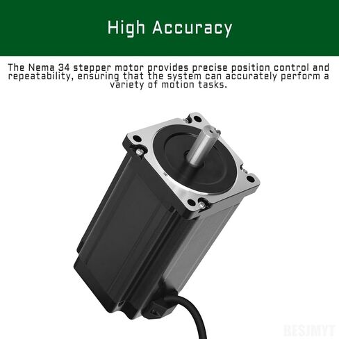 Nema 34 Stepper Motor Bipolar 1.8 Deg Standard Step Angle 4.7Nm(665.57oz.in) High Torque 77.5MM 6A 86 Motors 2 Phase 4 Lead for 3D Printer CNC Industrial Machine Automation, 3.39x3.39x3.06inch in Saudi Arabia