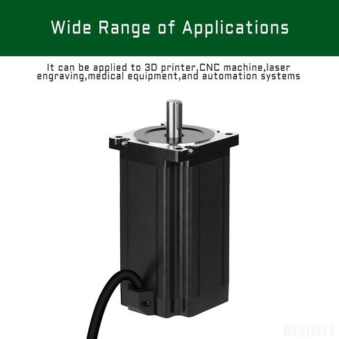 Nema 34 Stepper Motor Bipolar 1.8 Deg Standard Step Angle 4.7Nm(665.57oz.in) High Torque 77.5MM 6A 86 Motors 2 Phase 4 Lead for 3D Printer CNC Industrial Machine Automation, 3.39x3.39x3.06inch in Saudi Arabia