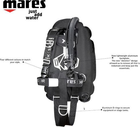 مجموعة أدوات تثبيت خلفية فردية من Mares XR-REC باللون الأسود/الأزرق in Saudi Arabia