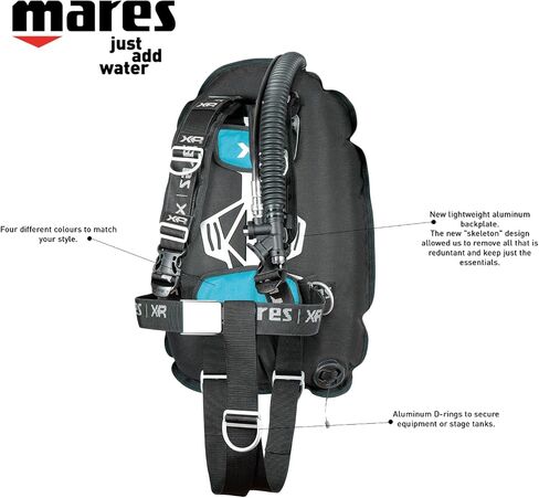 مجموعة أدوات تثبيت خلفية فردية من Mares XR-REC باللون الأسود/الأزرق in Saudi Arabia