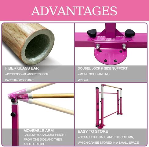 GBVUGY Gymnastics Kip Bar with Mat for Home Indoor Training,Horizontal Bar for Kids Girls Junior,Adjustable Arms from 3' - 5' Gym Equipment,1-4 Levels,300lbs Weight Capacity in Saudi Arabia