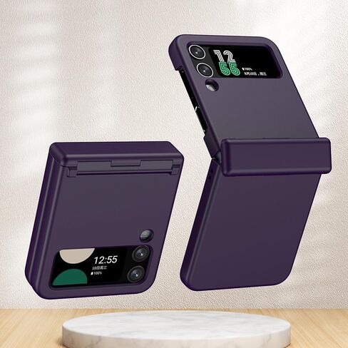 Designed for Galaxy Z Flip 3 Case Magnetic with Hinge Protection & Kickstand [Compatible with MagSafe],Samsung Flip 3 Case Clear Protective Phone Cover for Z Flip 3 5 G (Clear) in Kuwait