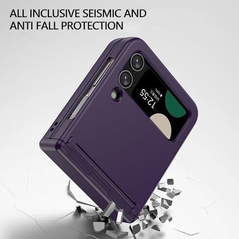 Designed for Galaxy Z Flip 3 Case Magnetic with Hinge Protection & Kickstand [Compatible with MagSafe],Samsung Flip 3 Case Clear Protective Phone Cover for Z Flip 3 5 G (Clear) in Kuwait