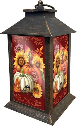 Be Grateful Fall Lantern مقاس 13.5 بوصة × 5.5 بوصة × 5.5 بوصة برياروود لين in Saudi Arabia