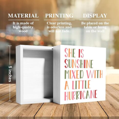 Nursery Table Decor for Girls, Nursery Newborn Baby Girls Bedroom Desk Decor Nursery Decoration for Toddler Kids Room Playroom, Girls Rule, Wooden Box Sign in Saudi Arabia