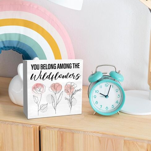 Nursery Table Decor for Girls, Nursery Newborn Baby Girls Bedroom Desk Decor Nursery Decoration for Toddler Kids Room Playroom, Girls Rule, Wooden Box Sign in Saudi Arabia