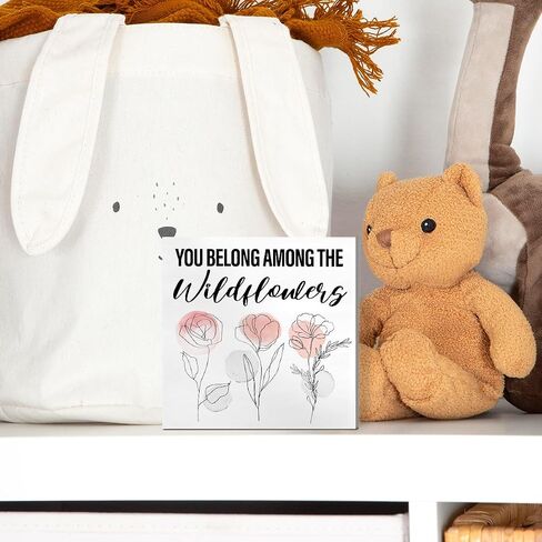 Nursery Table Decor for Girls, Nursery Newborn Baby Girls Bedroom Desk Decor Nursery Decoration for Toddler Kids Room Playroom, Girls Rule, Wooden Box Sign in Saudi Arabia