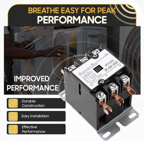 Seentech Heavy-Duty 130A 1-Pole 30 Amp Contactor with 24VAC Coil - Perfectly Compatible with relays, air conditioners, Heat Pumps, and Refrigeration Systems in Saudi Arabia