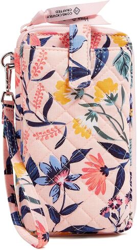 Vera Bradley Cotton Large Smartphone Wristlet with RFID Protection, Flamingo Garden in Saudi Arabia