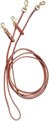 Tough 1 Split Reins with Braided Rawhide and Silver Barrels, Light Oil in Saudi Arabia