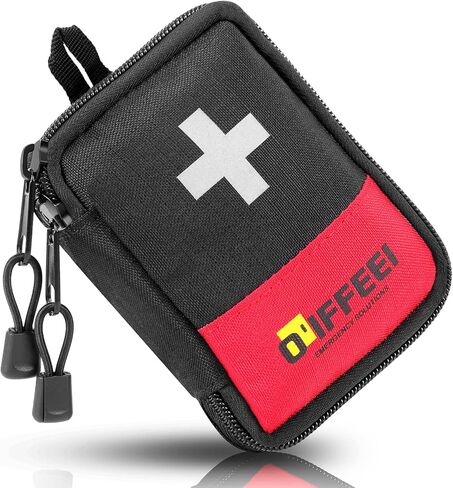O'IFFEEI Small Mini First Aid Kit Bag Empty, Handy Portable for Camping Hiking Backpacking Car Home Office. Mini Medical Bag for Emergency and Survival. in Kuwait