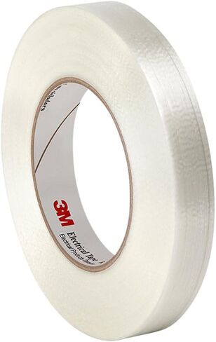 TapeCase 1139 0.25" x 60yd (PK-2) Clear Polyester Film/Glass Filament 3M Reinforced Electrical Tape 1139, 311 degrees F Performance Temperature, 0.0065" Thickness, 60 yd Length, 0.25" Width (Pack of 2) in Saudi Arabia