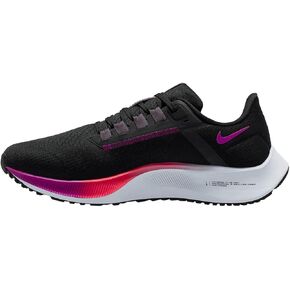 Nike Air Zoom Pegasus 38 Mens Running Trainers CW7356 Sneakers Shoes (UK 10.5 US 11.5 EU 45.5, Black Flash Crimson Off nior 011)