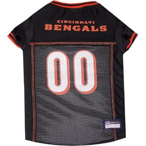 NFL Cincinnati Bengals Dog Jersey, Size: X-Large. Best Football Jersey Costume for Dogs & Cats. Licensed Jersey Shirt.