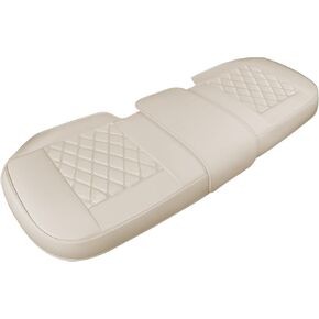 2 Pack Luxury Leather Front Car Seat Covers, Bottom Seat Covers for Cars, Anti-Slip and Wrap Around The Bottom, for Most Vehicles, Sedan, Truck, SUV, Milk White in Kuwait