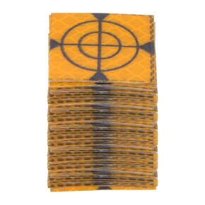 HARFINGTON 100pcs Survey Reflector Sheets 40x40mm Self-adhesive Reflective Tape Survey Target Mark for Total Stations, Yellow