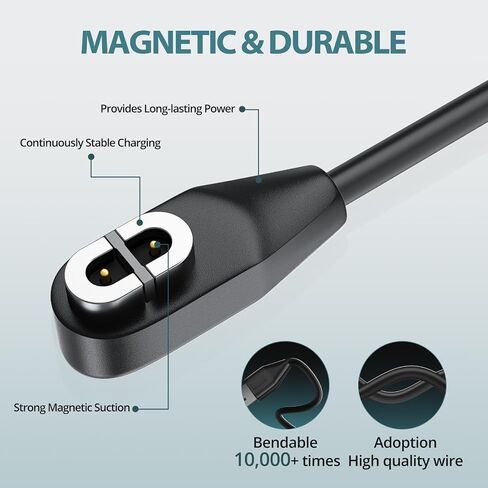 2 Pack Charging Cable for Shokz, USB C Shokz Cable Magnetic Charger Cord Compatible for AfterShokz Aeropex AS800, Shokz OpenRun Pro, OpenRun, OpenRun Mini, OpenComm Shokz Charger Replacement in Saudi Arabia
