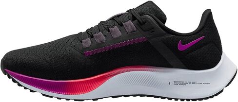 Nike Air Zoom Pegasus 38 Mens Running Trainers CW7356 Sneakers Shoes (UK 10.5 US 11.5 EU 45.5, Black Flash Crimson Off nior 011) in Saudi Arabia