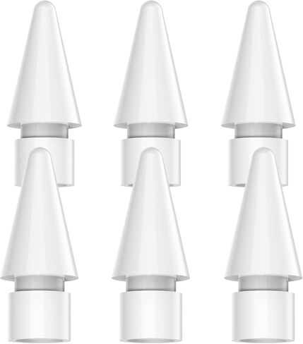 6 Packs Replacement Tips for Apple Pencil 1st/2nd Generation, Pen Nibs for iPad Pro Pencil (Black) in Saudi Arabia