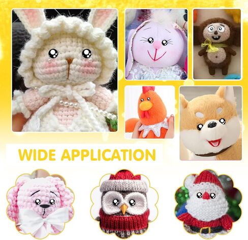 TOAOB 320pcs Plastic Safety Eyes with Washers Black Craft Eyes 16mm Stuffed Animals Eyes Oval Craft Doll Eyes for DIY Amigurumis Crochet Animals Bears Making in Kuwait