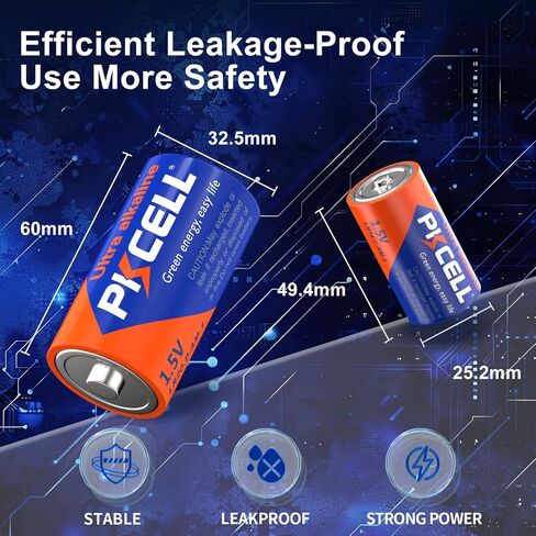 PKCELL C Battery R14P Battery,12 Pack 1.5V C Size UM-2 Battery with Long-Lasting Power in Saudi Arabia