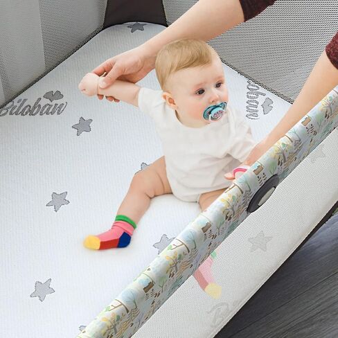 Bassinet Mattress Pad Compatible with Lotus Travel Crib, Waterproof Breathable Soft Baby Foam with Removable Zippered Cover, Grey in Saudi Arabia