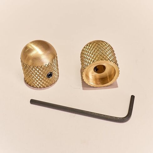 Knurly Knob Tele Knob Bass Knob Set (Knurl Diamond صغير، ألومنيوم، مصقول) مجموعة مقبض جيتار قبة مقبض Telecaster، Bass، صنع في الولايات المتحدة الأمريكية (2 حزمة) in Saudi Arabia