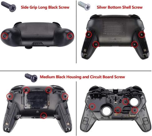 eXtremeRate Classic SwitchCube Style - Black Faceplate Backplate Handles for Nintendo Switch Pro Controller, Soft Touch Replacement Grip Housing Shell Cover with Buttons for Nintendo Switch Pro in Saudi Arabia