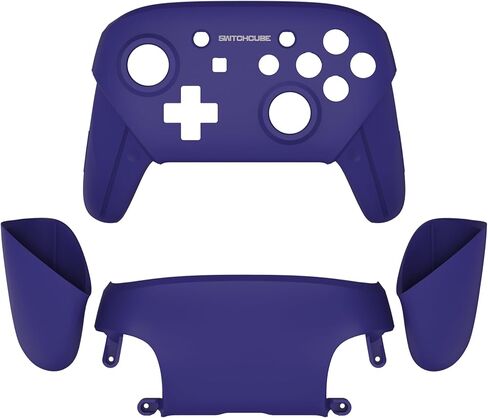 eXtremeRate Classic SwitchCube Style - Black Faceplate Backplate Handles for Nintendo Switch Pro Controller, Soft Touch Replacement Grip Housing Shell Cover with Buttons for Nintendo Switch Pro in Saudi Arabia