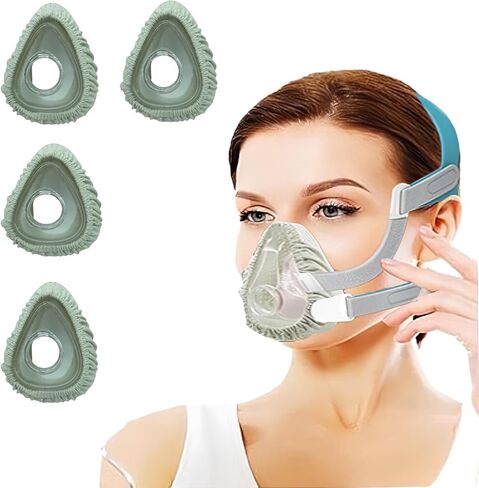 4 Pack Pink Mask Liner Pads intended for CPAP Mask Liners,Cool and Silk feel cover One Size Compatible with Most Full Face Mask Improve The Comfort of Wearing The Mask Reduce Noise in Saudi Arabia