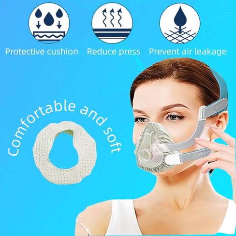 4 Pack Pink Mask Liner Pads intended for CPAP Mask Liners,Cool and Silk feel cover One Size Compatible with Most Full Face Mask Improve The Comfort of Wearing The Mask Reduce Noise in Saudi Arabia