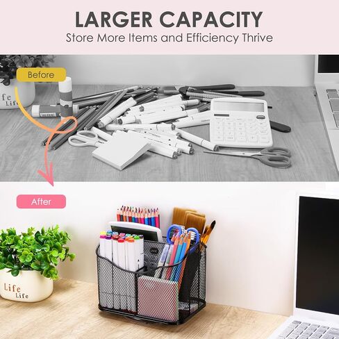 منظمات وإكسسوارات مكتب هوسمايل باللون الذهبي الوردي، ملحقات مكتبية مع 8 حجرات، درج، حامل أقلام، حامل هاتف، مشبك ذيل طويل، مشابك ورقية، وأظافر على شكل حرف H للمنزل والمدرسة المكتبية in Kuwait