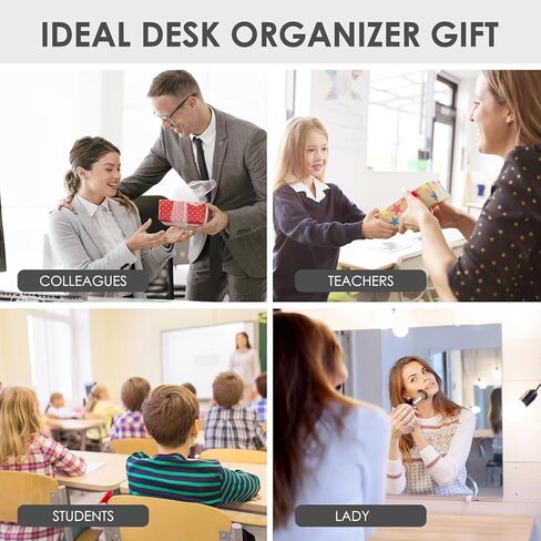 منظمات وإكسسوارات مكتب هوسمايل باللون الذهبي الوردي، ملحقات مكتبية مع 8 حجرات، درج، حامل أقلام، حامل هاتف، مشبك ذيل طويل، مشابك ورقية، وأظافر على شكل حرف H للمنزل والمدرسة المكتبية in Kuwait