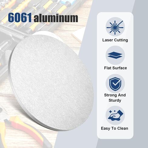 Yaocom 2 Pcs 1/4" x 6" Aluminum Disc Round Aluminum Sheets and Plates, 6061 Aluminum in Saudi Arabia