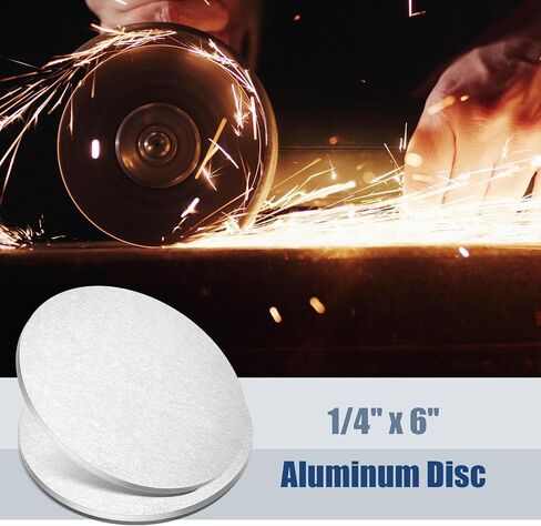 Yaocom 2 Pcs 1/4" x 6" Aluminum Disc Round Aluminum Sheets and Plates, 6061 Aluminum in Saudi Arabia